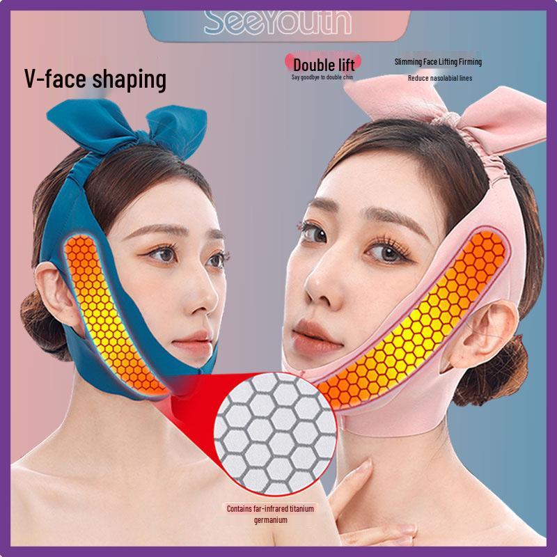 

Магическая кроличья маска для сна с лифтинг-эффектом V-формы для более гладкого лица и уменьшения носогубных складок Far Infrared Small Green Box*1 розовый