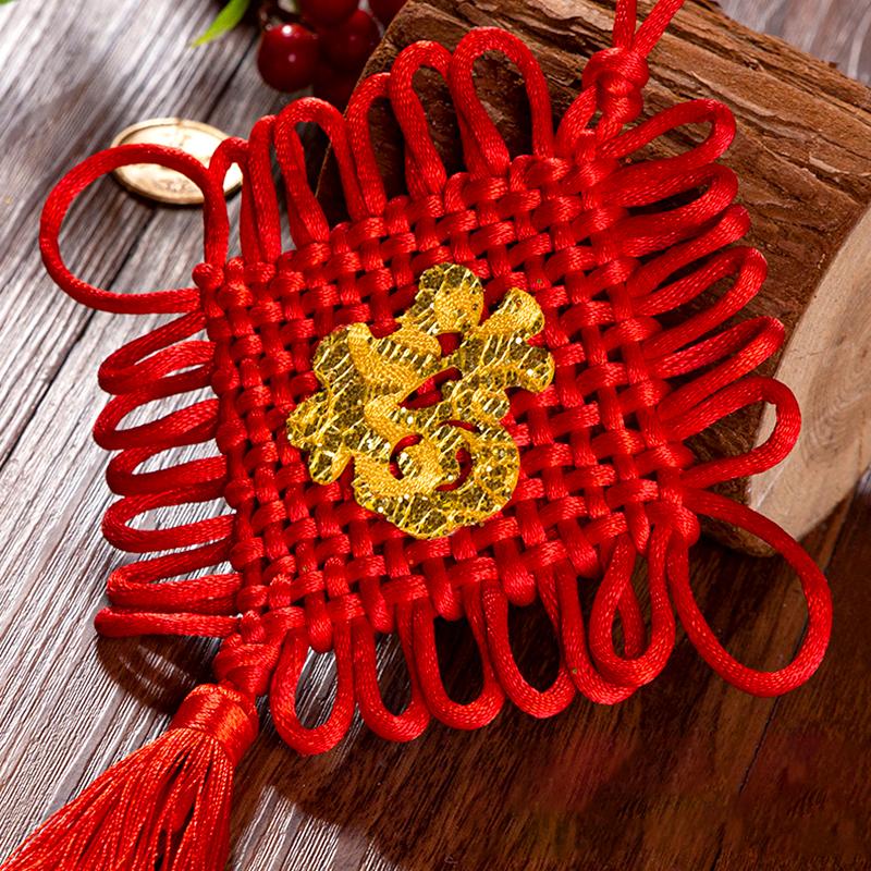 1pc Tassels Ornaments 2025 Chinese Knot Home Decor Rope Woven Handmade Spring Festival Ornaments Hanging Pendant
