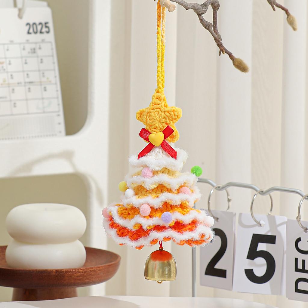 Novo Natal Feito à Mão DIY Pelúcia Pingente de Natal Tecido Sino de Vento Pingente Saco Criativo