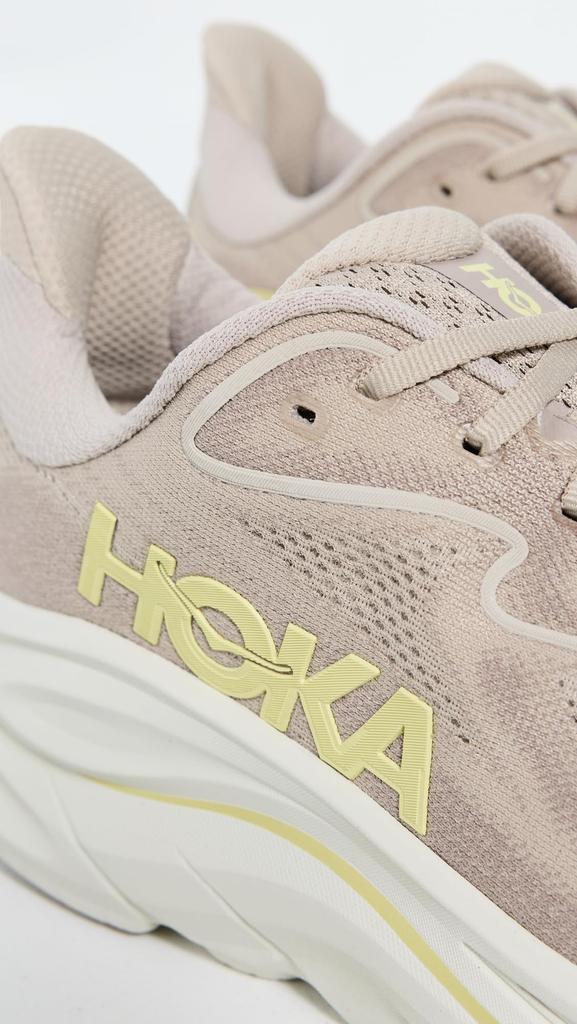HOKA Clifton 10 Track Field Running Size Greyish Cream X Pale Gray Men's & Shoes, 27.0,
