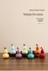 Charming Chinese-Style Ceramic Gourd Gift Set - Colorful, Creative Ornaments for Home & Souvenir