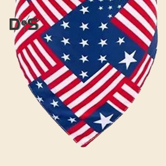 Independence Day Goose Outfit American Flag Balaclava Cowboy Hat Set for 23" Goose Statue Patriotic Decoration for Lawn Garden Patio Yard