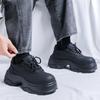 Niche Paris platform derby shoes men's height increase all black British Darth Vader sports dad shoes tide 24307-R
