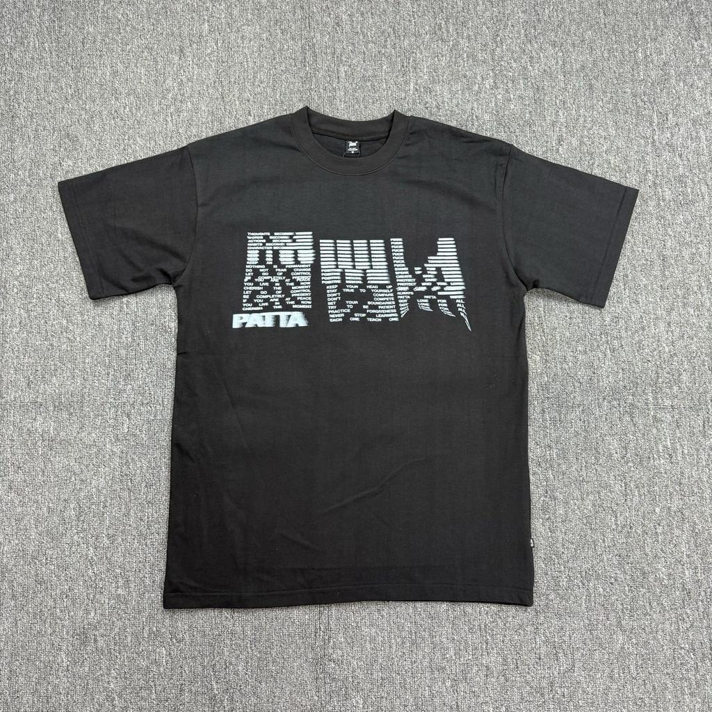 Amerikanische grenzüberschreitende trendige Marke PATTA Designgefühl Buchstabendruck Kurzarm-T-Shirt Herren- und Damen-Trendmarke Vielseitiges lockeres Oberteil