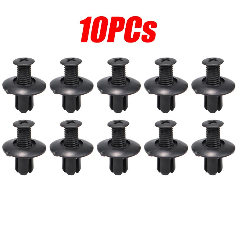 Universal Car Hole Plastic Rivets Fastener Push Clip 8mm Black Car Bumper Door Trim Panel Retainer Fastener Clip Car Accessories
