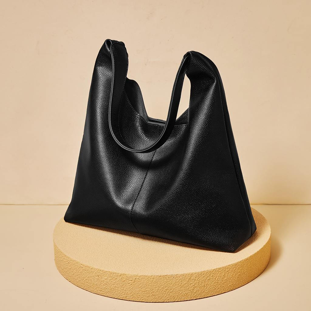 Women Natural Cowhide Retro Shoulder Bags Ladies Durable Cow Leather Bag Female Casual Design Luxury Commuting Handbags for Lady