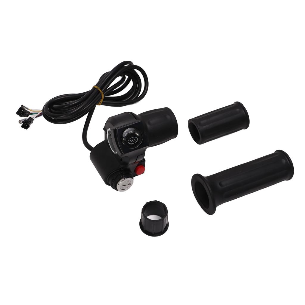 Elektrisk Sykkel Gasshåndtak 4 Lys Halvlås Hastighet Vri Gasshåndtak med Nøkler for 48V