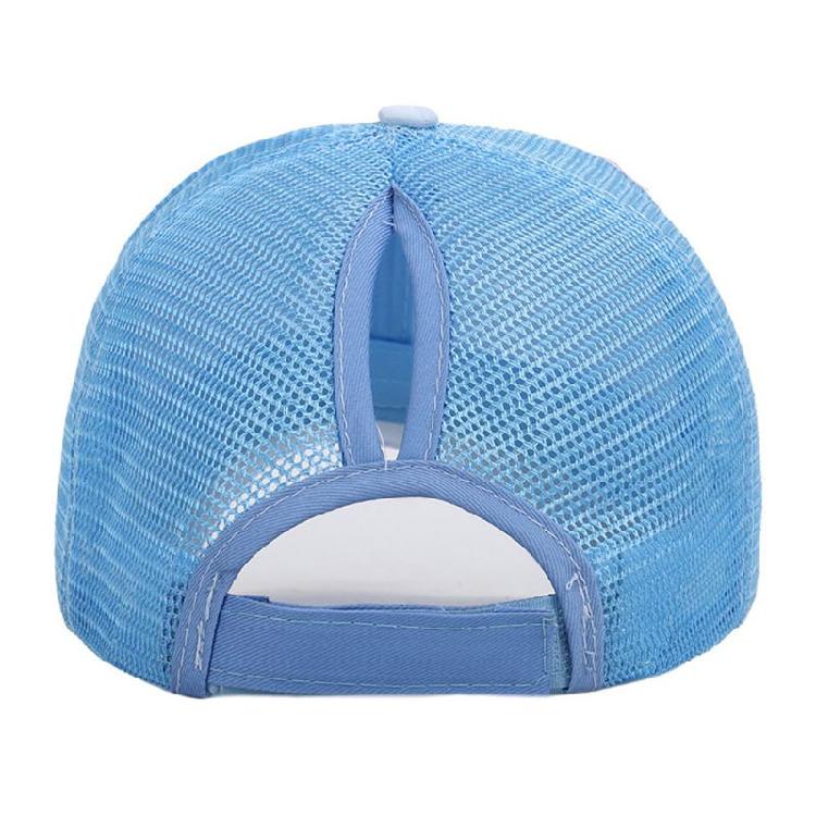 Women Outdoor Sports Hat with Ponytail Hole Camouflage Mesh Back Baseball Cap