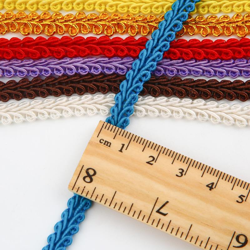 5 meter 8 mm pynt sy blonder gull sølv tusenbein flettet blonder bånd hjemmefest dekorasjon DIY klær kurve sy blonder