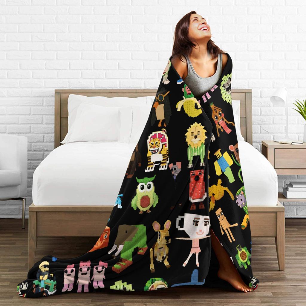 Steal a Brainrot Game Blanket Flannel Super Soft Throw Blanket for Bedroom Sofa Bedspread