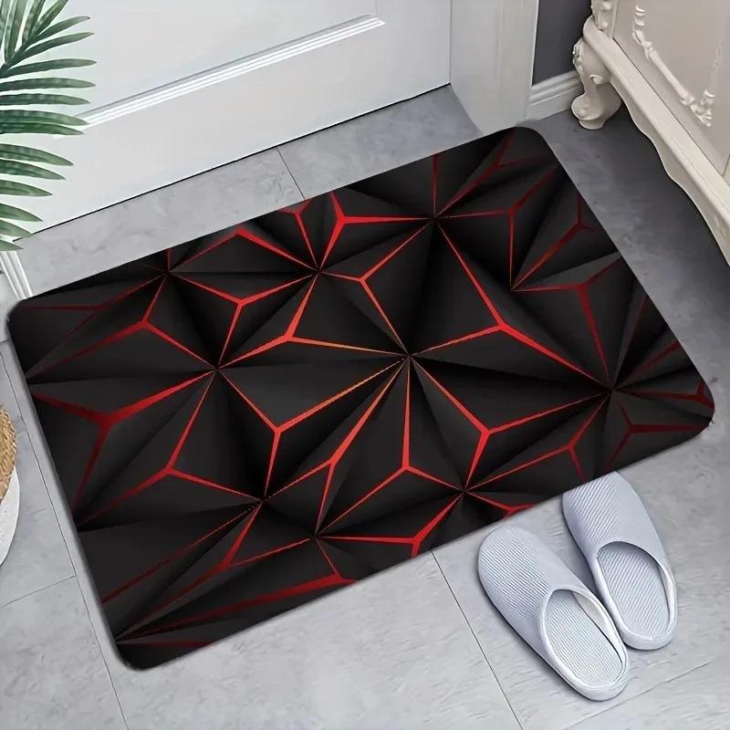 1PC Mushroom Pattern Kitchen Rugs Non-Slip Home Door Mats Pop design Bathroom Rugs Bath Mat Carpet for Home Sink Laundry Decor