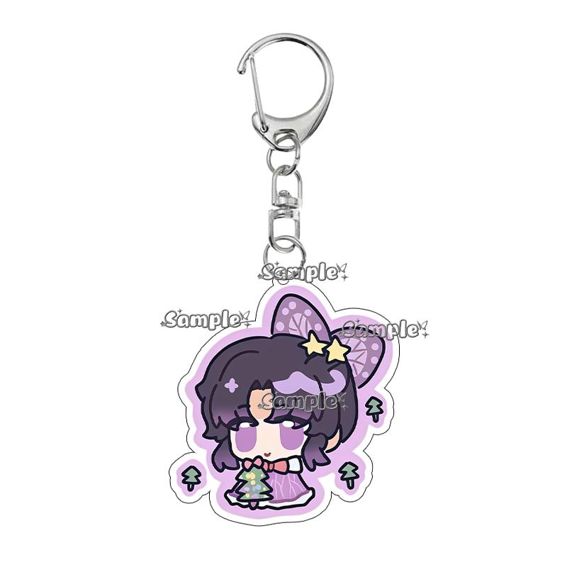 Double-sided Printing Anime Kochou Shinobu Tomioka Giyuu Tanjiro Kamado Nezuko Keychain Acrylic Pendant Charm Fans Gifts Jewelry