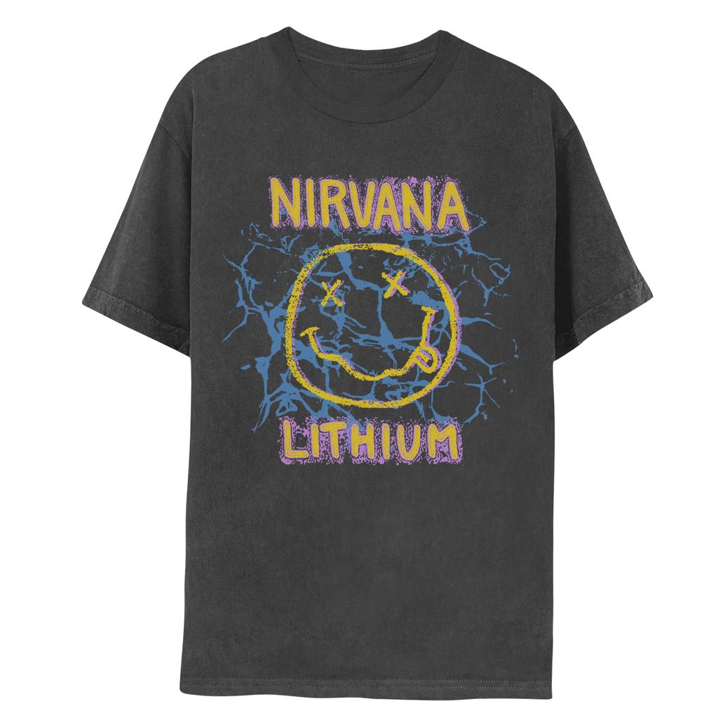 Nirvana "In Utero" Angel Floral Vintage Wash Oversized T-Shirt, Unisex Grunge Rock Fan Streetwear Tee, 100% Cotton Casual Short Sleeve Top