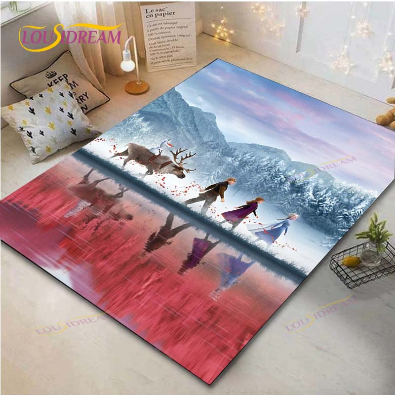 Frozen Anime Carpet Living Room Bedroom Bedside Mat Study Room Computer Chair Home Fashion Floor Mat Area Rug