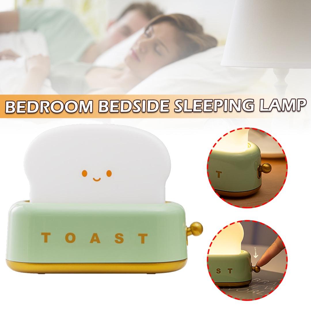 

PDTO Toast Bread Светодиодный ночник Портативная USB перезаряжаемая прикроватная лампа для сна для спальни