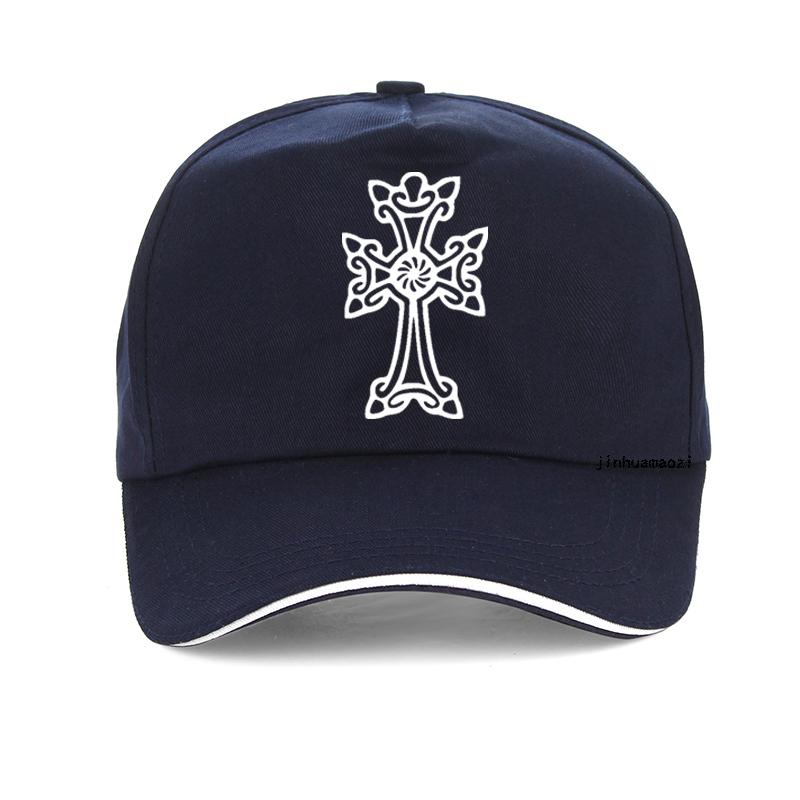 Armenian Orthodox Cross Caps For Men Fashion Print Adjustable Dad Snapback Hat Casquette Homme Summer Outdoor Baseball Cap