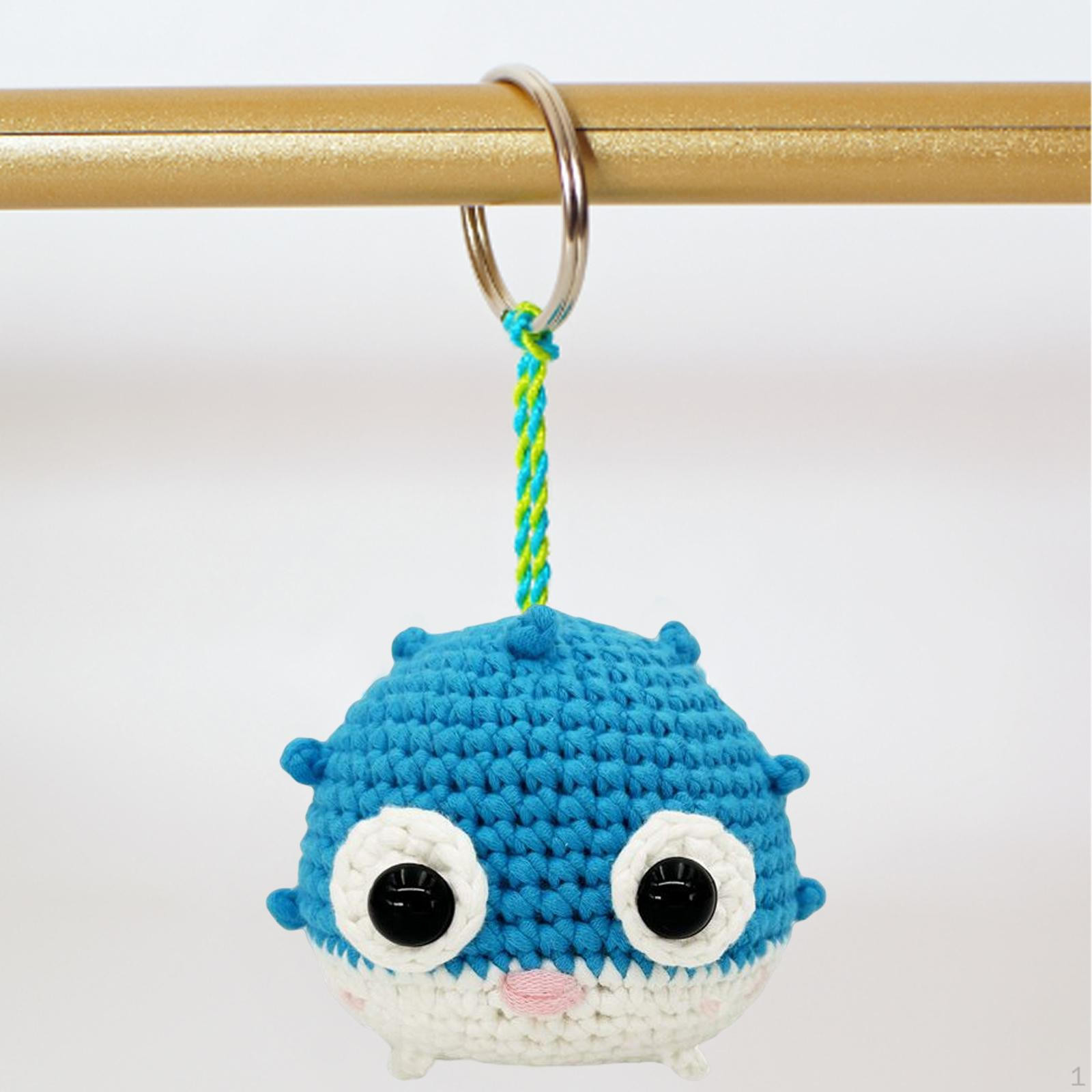 Animal Crochet Kit Doll Needlework DIY Starter Crocheting Craft Classic синий