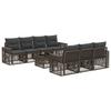 Garden Sofa Set 8 Pieces Gray Poly Rattan