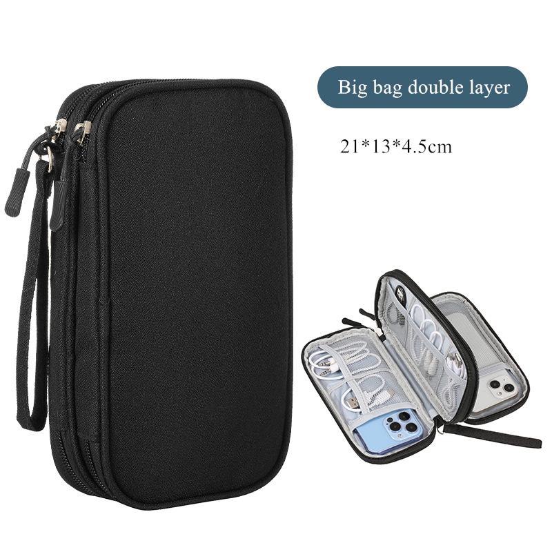 NEW Travel Organizer Bag Cable Storage Organizers Pouch Carry Case Portable Waterproof Double Layers Bags For Cord