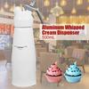 500 ml Aluminium-Schlagsahne-Butter-Spender Whipper Foam Maker mit 3 Düsen (Weiß)