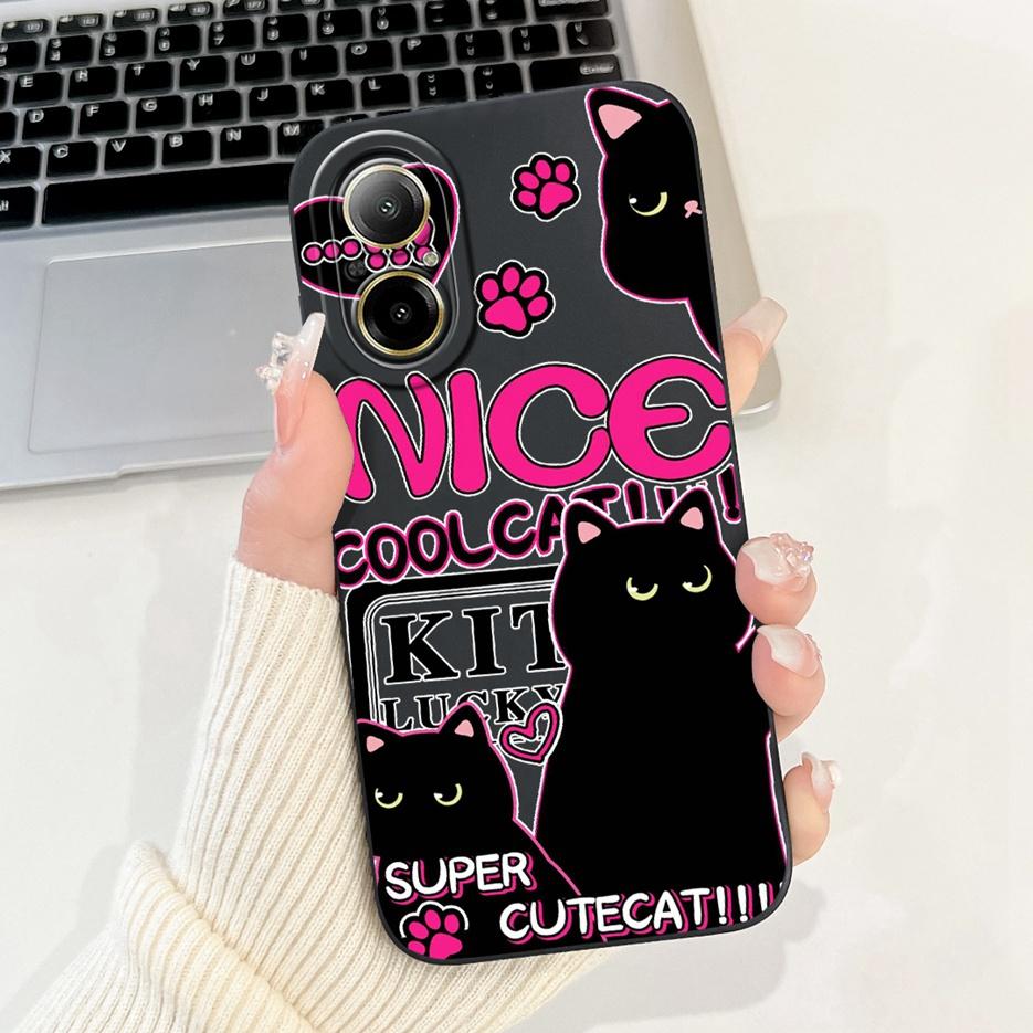 For Realme C67 4G Case RMX3890 Cute Panda Cartoon Cover Anti-Drop Phone Case For Realme C67 RealmeC67 4G Back Covers Soft Fundas