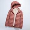 Light Down Jacket Women's Short, Winter Take-off Hat Fashionable Slim-fit Hooded Stand-up Collar Women's Thin Coat