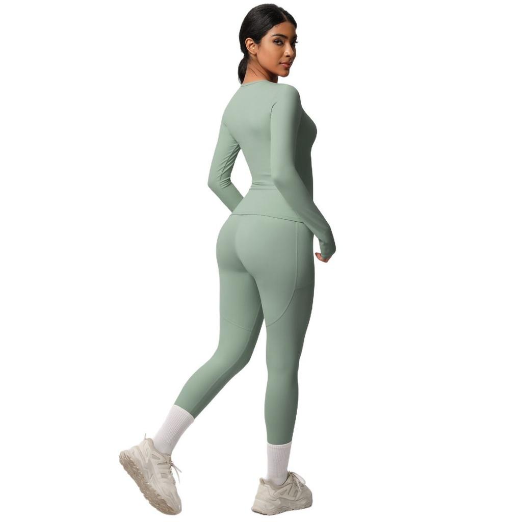 New Tight Yoga Suit Set, High Waist And Hip Lifting Yoga Set, Outdoor Running And Fitness Exercise Set, Two Piece Set For Women