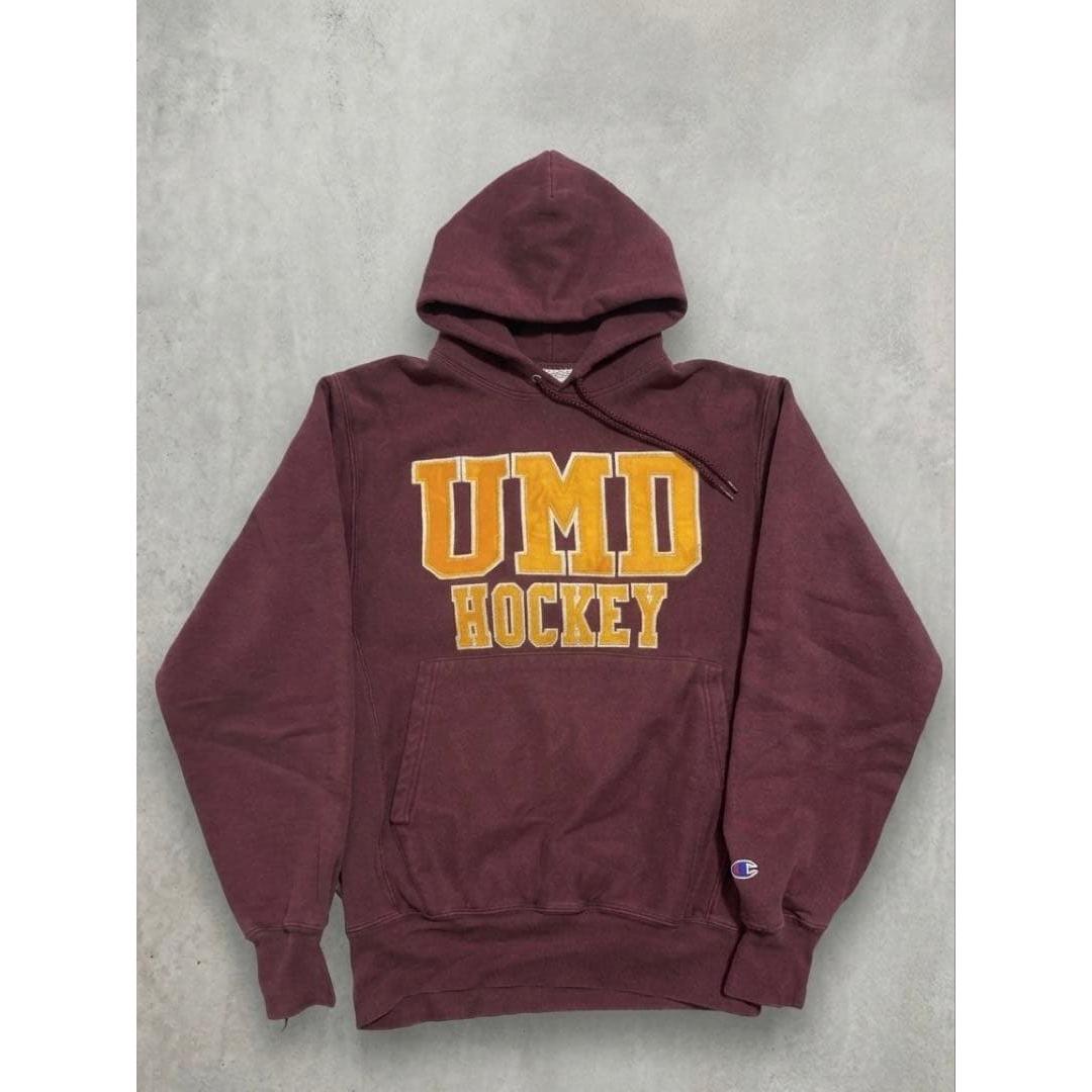 Used Champion Reverse Weave UMD College Parka Bordeaux