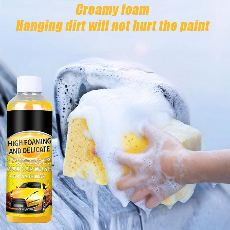 Foam Car Wash Liquid 3.2oz Auto Washing Foam Neutral Formula High Concentration Car Shampoo For Removing Window Water Stains