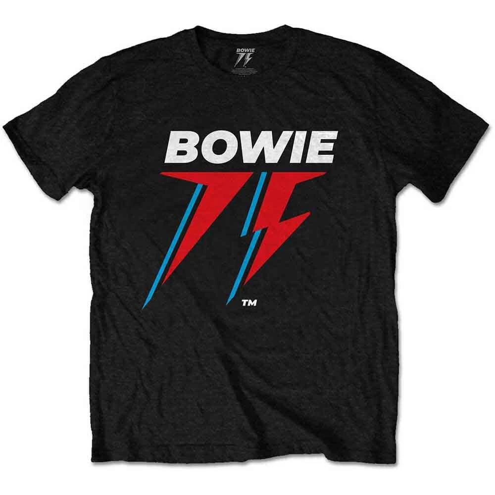 David Bowie 75th Logo T-Shirt Black New XXXXL