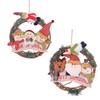 Christmas Snowman Wreath: Vine Circle Door Hanger & Window Decoration