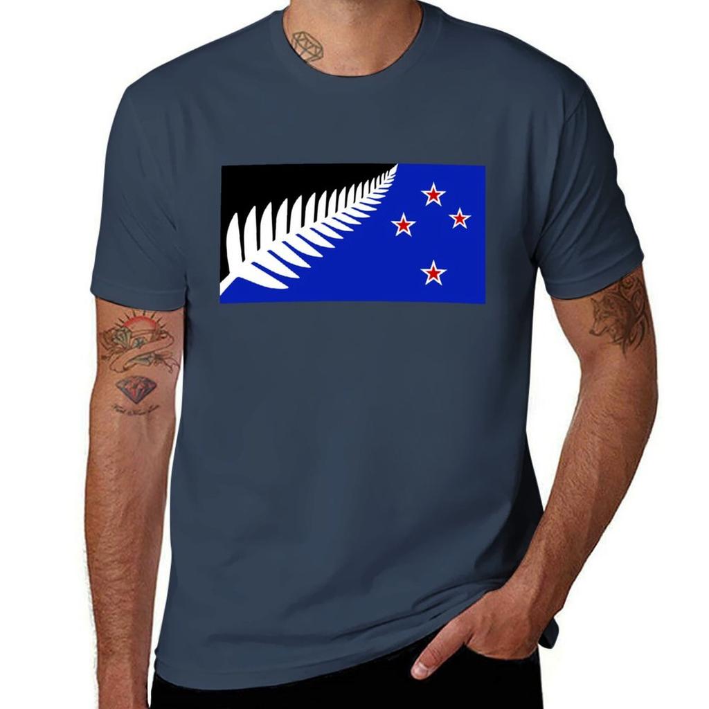 Nz Flag Design Silver Fern By Kyle Lockwood Tshirt Quick Dry Outdoor Sports Tshirt