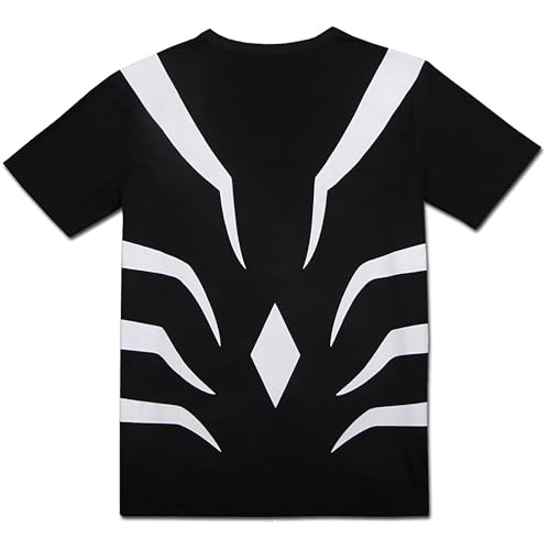Midoriya Accelerator Cosplay Costume, Short Sleeve T-Shirt, Premium Quality (Black, L)