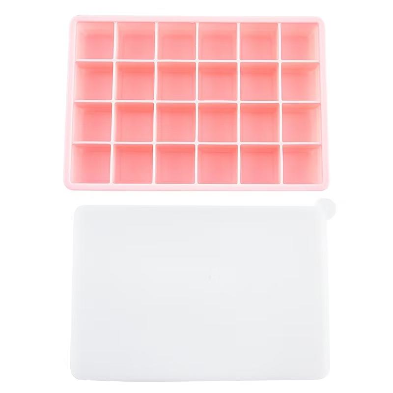 24 Grid Silicone Ice Cube Mold Big Square Ice Cube Tray Mold Ice Cube Maker Non-toxic Durable Bar Pub Wine Ice Blocks Maker