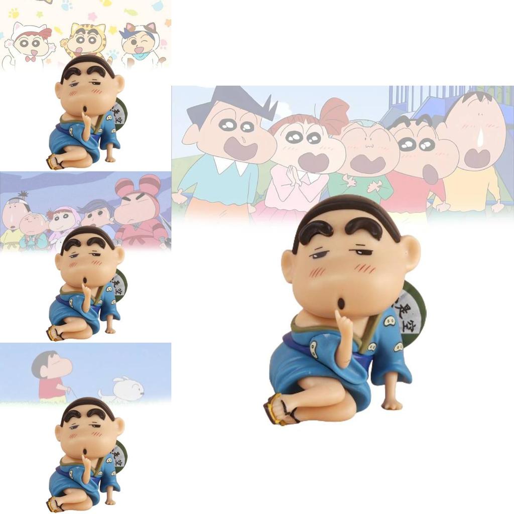 Adorable Crayon Shin-chan Figurine In Kimono Pvc Anime Car Dashboard Decoration