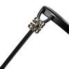 Women's Retro Cat Eye UV Protection Sunglasses with Metal Temple Hollow-out Design
