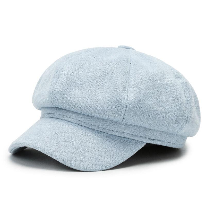 

Cat Ear Octagonal Hat Women s Autumn and Winter Beret Korean Version Versatile Fashion British Newsboy Hat Solid Color Cat Ear Beret M（56-58cm）