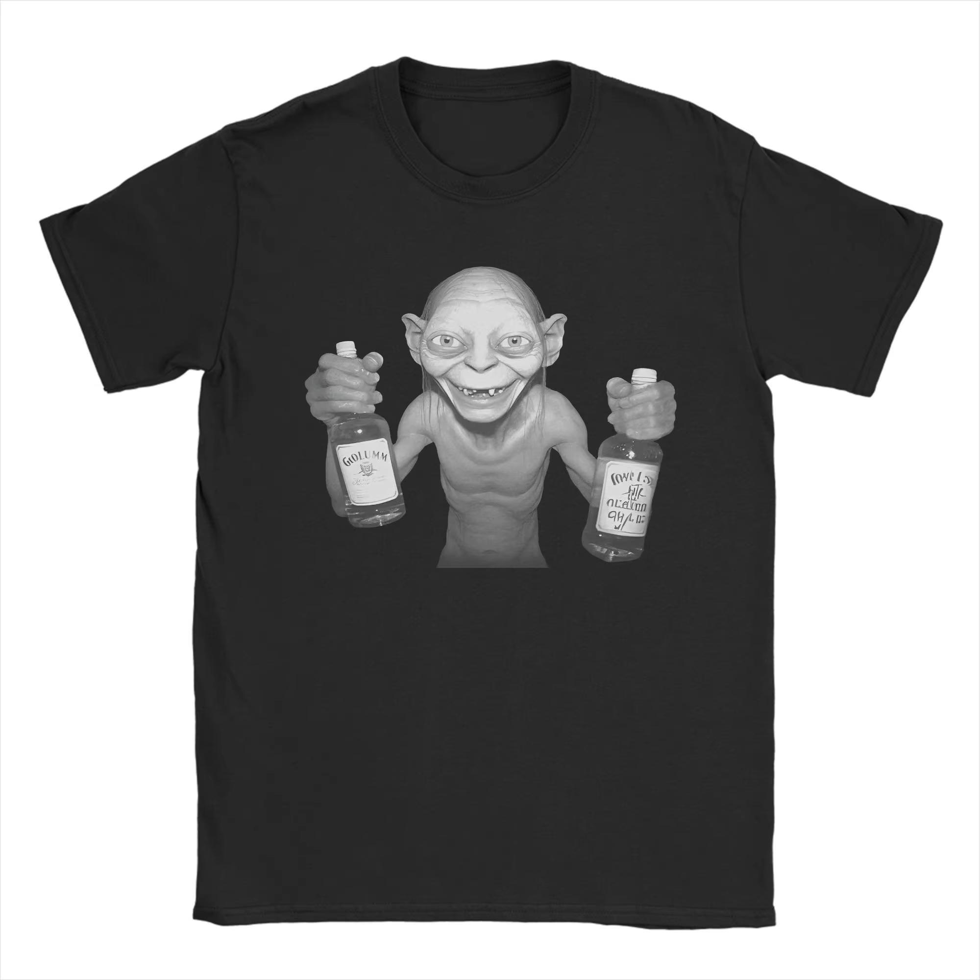 

2026 Fashion Gollum Drink Wine Funny T Shirt for Unisex NewThe Rings Character Cotton T-shirts Short Sleeve Clothing - Men s ... 5XL