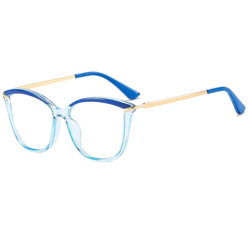 Champagne Cat Eye Prescription Glasses 0 -0.5 -0.75 To -6.0 Astigmatism Blue Light Blocking Women Minus Diopter Eyewear