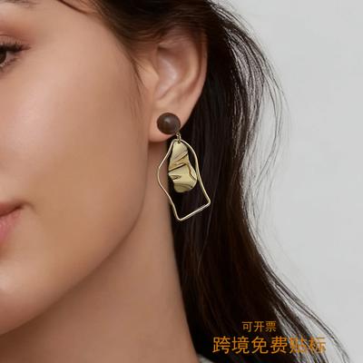 Fashionable Earrings, Temperament, Retro Earrings, Geometrical Irregularity, Asymmetry, Simple Studs