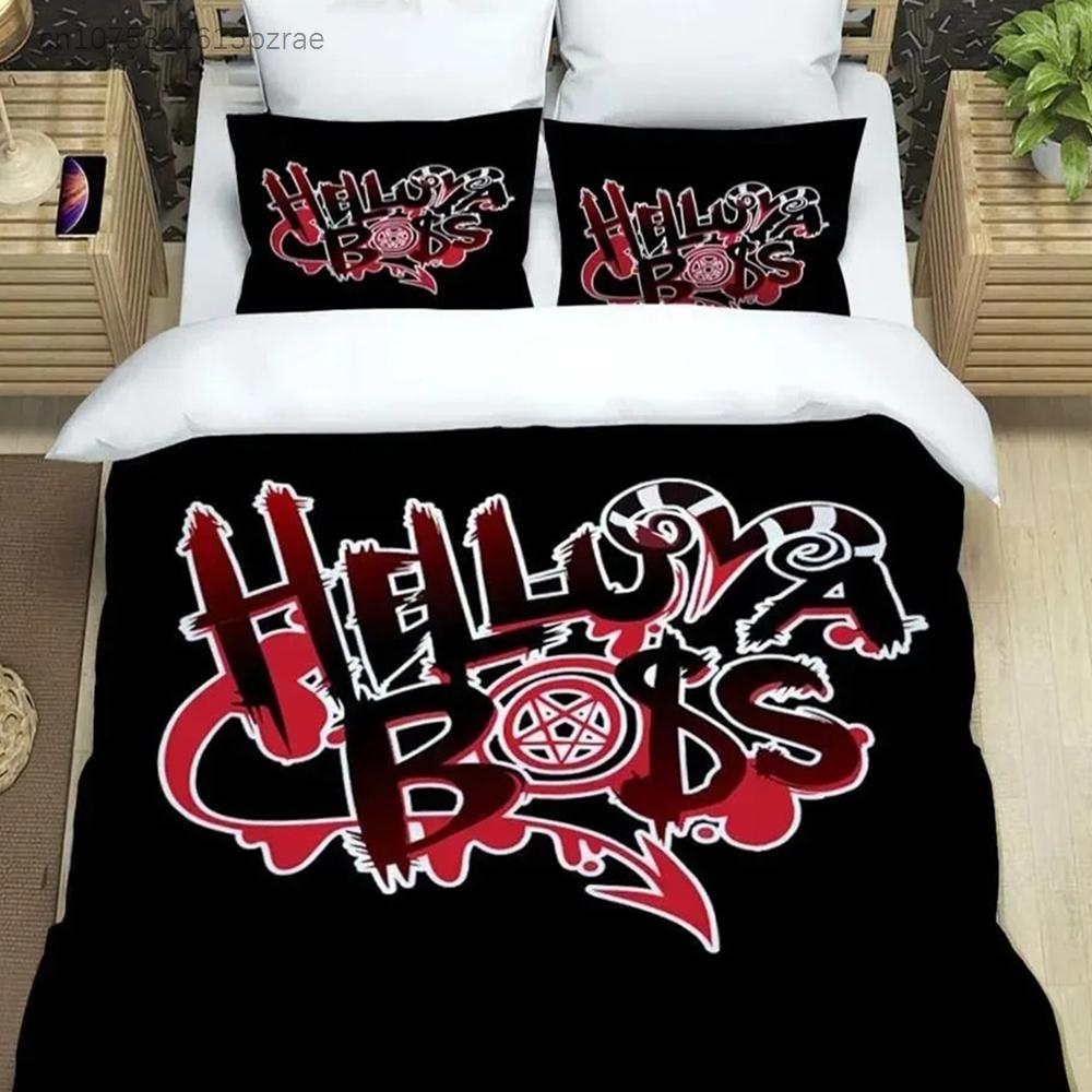 Anime Duvet Cover Pillowcase Bedding Set H-Helluva Boss Adult Boy Girl Bedroom Decoration Children Single Double Large Size