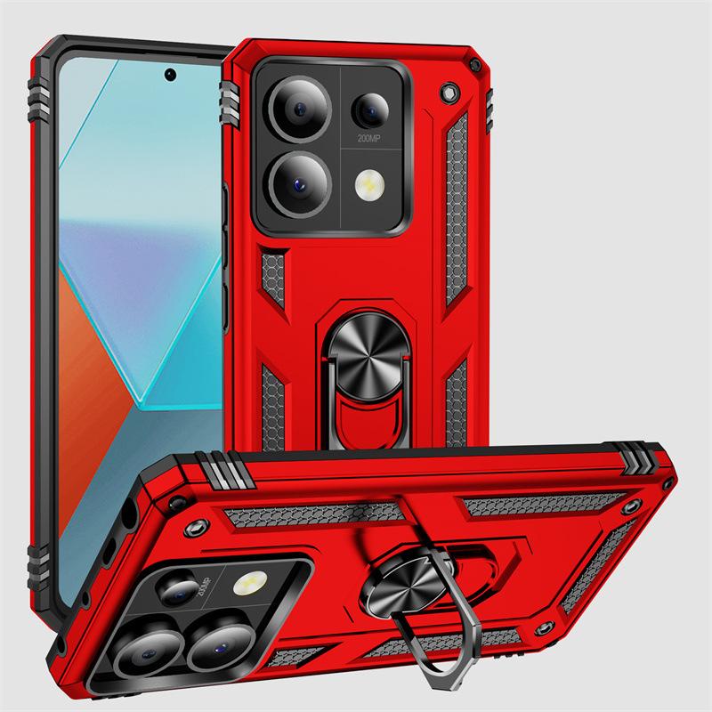 Applicable to Xiaomi Redmi note13Pro military armor mobile phone case note12 bracket note11 protective case