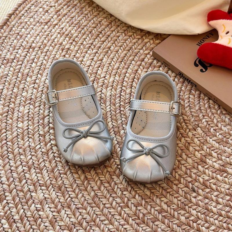 Mädchen Koreanischer Stil Kleine Lederschuhe Kinder Schleife Prinzessin Schuhe Leichte Mary Jane Schuhe Baby Mädchen Flache Einzelne Schuhe