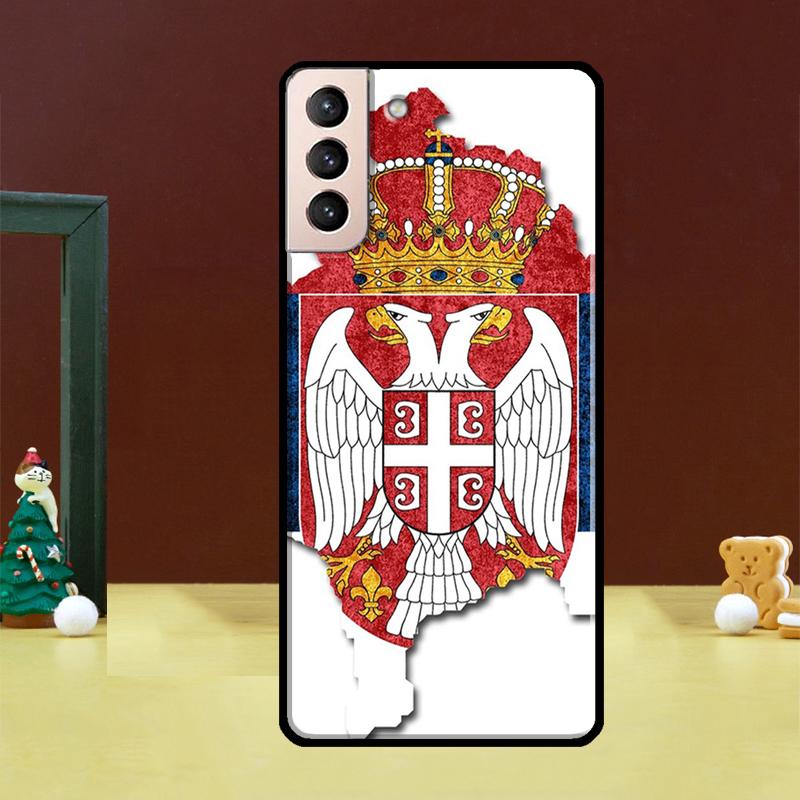 Serbia Flag Case For Samsung Galaxy S23 S21 S22 Ultra S8 S9 S10 Note 10 Plus Note 20 Ultra S20 FE Cover