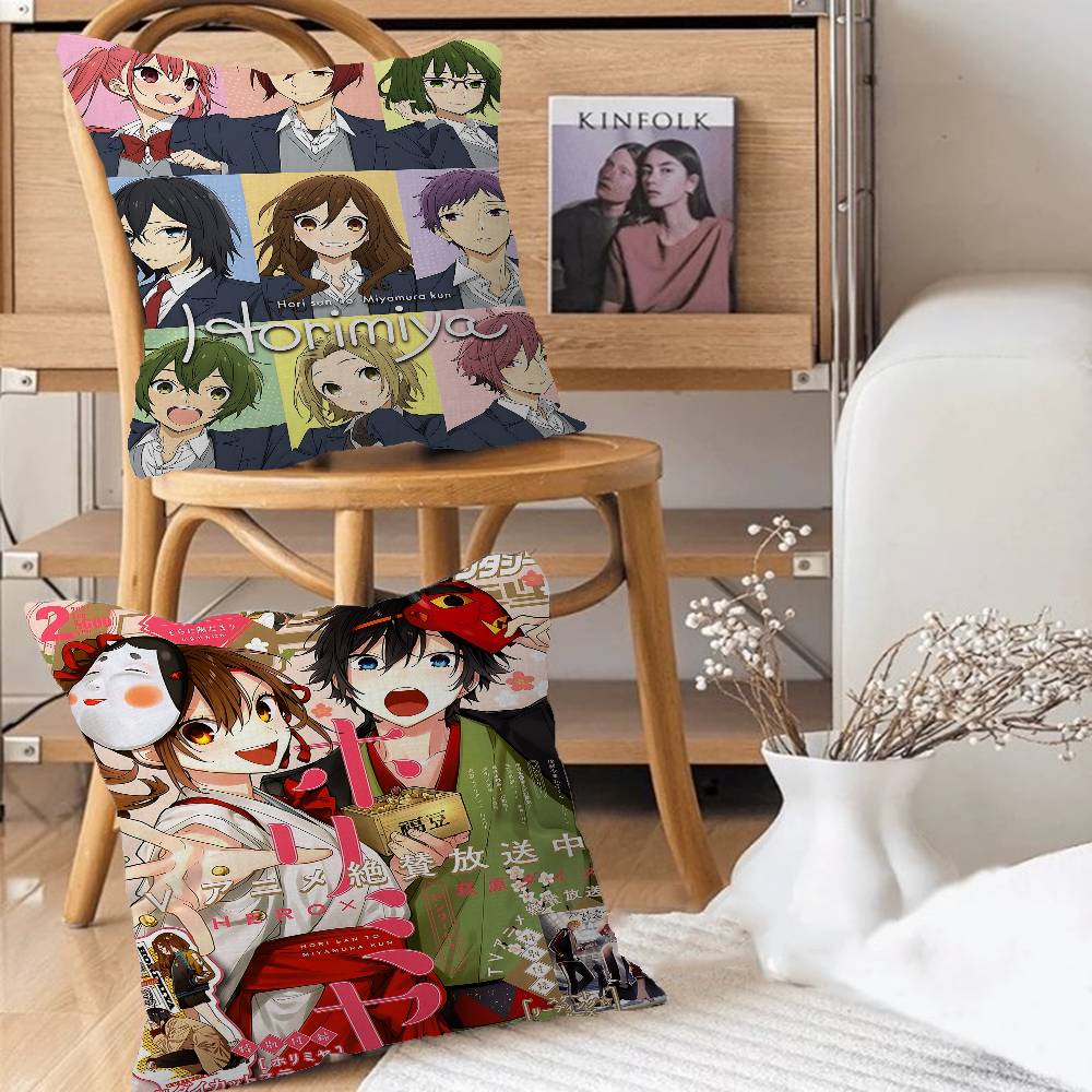 Anime Figure Horimiya Pillow Anime Pillow Sofa Bed Head Pillow Cover Cushion Cover 45x45 Cm Fashion