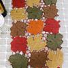 OWENIE Fall Table Runner 70 Inches Long, Thanksgiving Table Runner for Fall Decor, Embroidered Brown Harvest Maple Leaves Table Decorations ,