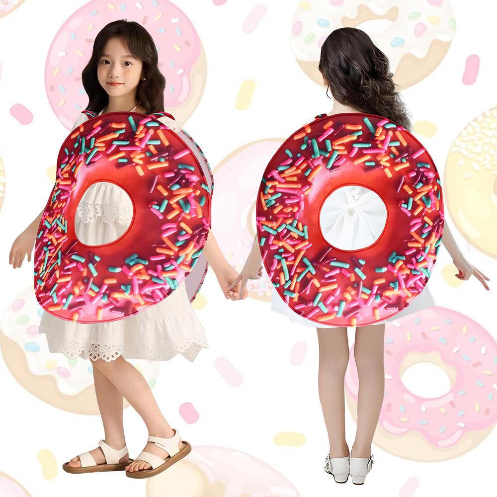 Donut Costume Kids Halloween Cosplay Outfit Polyester Material Role Parties Play