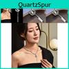 Elegante Kristall Ginkgo Blatt Anhänger Halskette Atemberaubender Koreanischer Stil Für Frauen