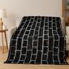 Vintage Brick Stone Flannel Blanket Soft Warm Throw Blanket for Bedroom Living Room Bed Travel Camping Picnic Gift kids