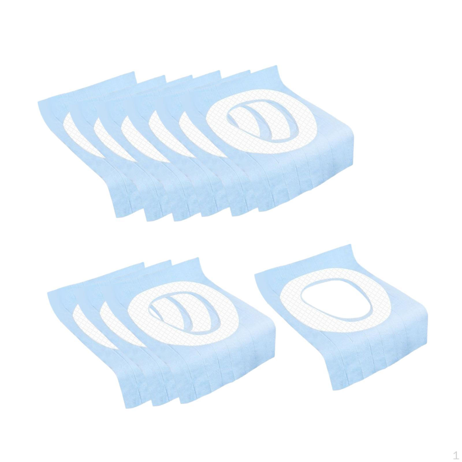 

10 штук одноразовых накладок на сиденье унитаза для отеля, самолета, общественных туалетов синий